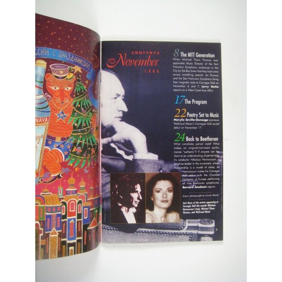 Philharmonic Stagebill November 1996 Chamber Orchestra Europe Harnoncourt - Picture 3 of 6